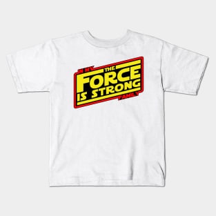 The force is strong... Retro Empire Edition Kids T-Shirt